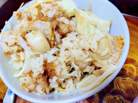 ✿タケノコとホタテの炊き込みご飯✿